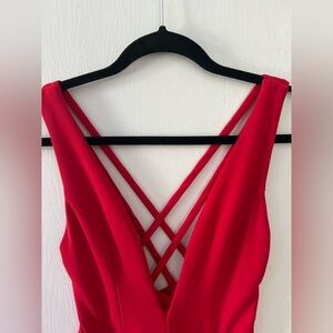 Red formal dress
